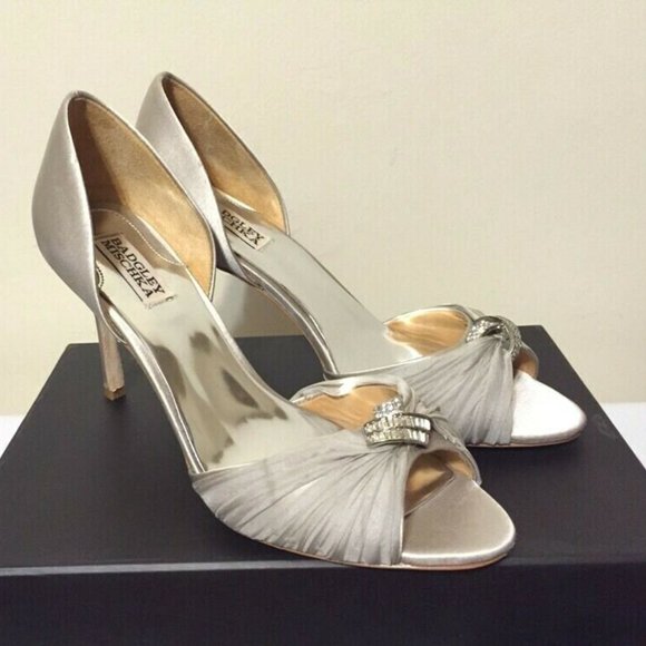🆕Badgley Mischka Wedding Peep Toe d'Orsay Pump - Picture 1 of 8